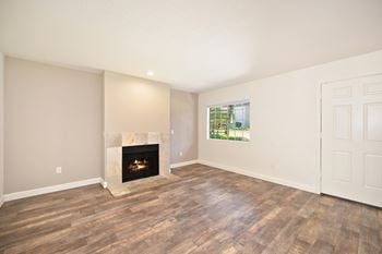 Wood-burning living room fireplaces